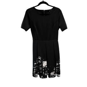 Elie Tahari for Design Nation Black/White Fit & Flare Easy Short Dress Size 8